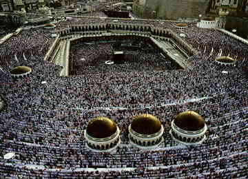 Die Heilige Moschee in Mekka - Obenansicht